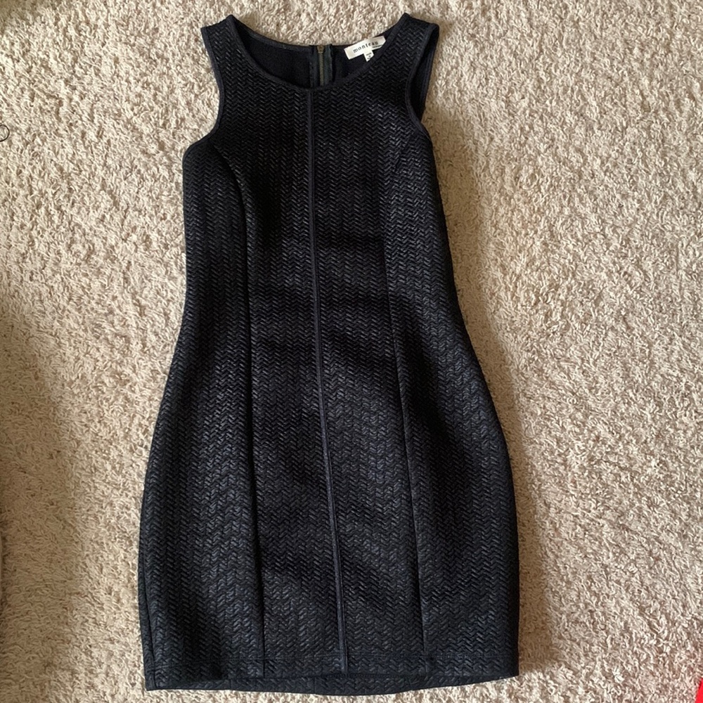 Black mini body con dress